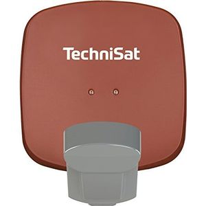 TechniSat MULTYTENNE QUATTROSAT - Quattro satellietschotel (45cm satellietsysteem, 4 baanposities, 2 deelnemers) rood