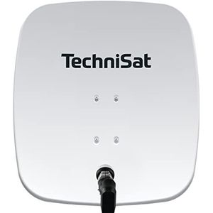 TechniSat SATMAN 65 PLUS - Satellietschotel voor 4 deelnemers (65 cm satelliet schotel met mastbevestiging en 40mm Universal-Quattro-Switch-LNB) wit