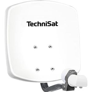 TechniSat DIGIDISH 33 Satellietschotel voor 2 deelnemers (33 cm kleine satellietinstallatie, complete set met wandhouder en universele Twin-LNB) wit