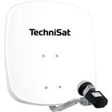 TechniSat DIGIDISH 45 - Satellietschotel voor 1 deelnemer (45 cm kleine satellietinstallatie - complete set met wandbeugel en satellietzoeker V/H-LNB) grijs