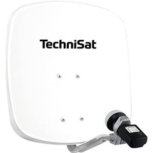 TechniSat DIGIDISH 45 - Satellietschotel voor 1 deelnemer (45 cm kleine satellietinstallatie - complete set met wandbeugel en satellietzoeker V/H-LNB) grijs