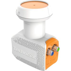 TechniSat UNIX Twin LNB Low Noise Block downconverter (LNB) Oranje, Wit (Dubbele LNB, 40 mm), LNB, Wit, Oranje
