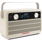 Nordmende Transita 120 draagbare DAB radio (DAB+, FM, 24 uur accu, Aux In, wekker, 2 wektijden, slaaptimer, snooze-functie, hoofdtelefoonaansluiting) beige