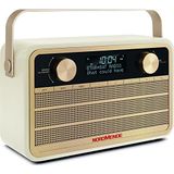 Nordmende Transita 120 draagbare DAB radio (DAB+, FM, 24 uur accu, Aux In, wekker, 2 wektijden, slaaptimer, snooze-functie, hoofdtelefoonaansluiting) beige