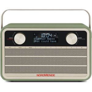 Nordmende Transita 120 draagbare DAB-radio (DAB+, FM, 24 uur accu, aux in, wekker, 2 wektijden, slaaptimer, snooze-functie, hoofdtelefoonaansluiting) groen