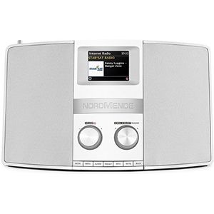 Nordmende Transita 400 Internetradio (Dab+, FM, stereo-radio, wifi, Spotify Connect, Bluetooth Audio Streaming, NFC, kleurendisplay, wekker, hoofdtelefoonaansluiting, 2 x 10 W, AUX-in) wit