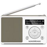 Nordmende Transita 100 Draagbare DAB radio met hoge ontvangst (DAB+, FM, luidspreker, hoofdtelefoonaansluiting, opslag van favorieten, OLED-display, batterij, klein, draagbaar) wit