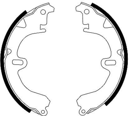 TEXTAR Remschoenen TOYOTA 91032500 0449532010,0449512021,0449520120 Remschoenen Set,Remschoenset 0449520150,0449532011,0449732010,4743020160B