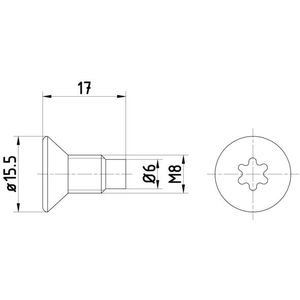 Schroef, remschijf TEXTAR TPM0004