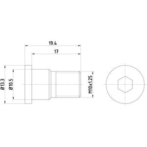 Schroef, remschijf TEXTAR TPM0007