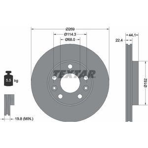 Brake disc front left/right without wheel mounting pin fits: DACIA DUSTER, DUSTER/SUV, NISSAN TERRANO, RENAULT DUSTER, KAPTUR, MEGANE IV 1.0-2.0 04.10-