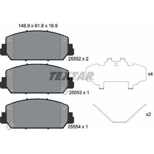 Remblok set, schijfrem TEXTAR 2555201
