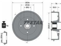 Textar - 94042400 - Remtrommel - Dacia, Renault - Diameter 234 mm