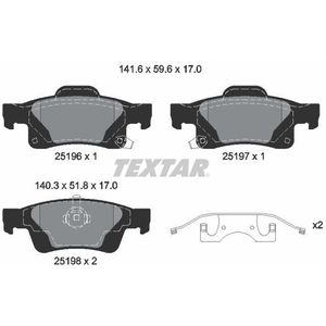 Remblokset TEXTAR 2519603, achter