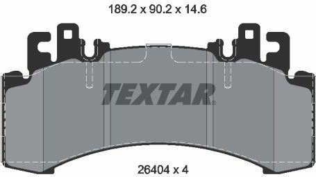 TEXTAR Remblokkenset MERCEDES-BENZ 2640401 0004210902,A0004200606,A0004210902 0004202506,0004213602,A0004200906,A0004202506,A0004213602,0004200606