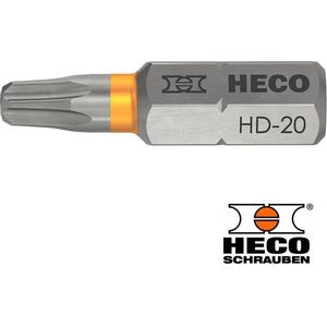 HECO-Drive Schroefbit TORX TX-20 Oranje 10 Stuks Lengte 25 Mm