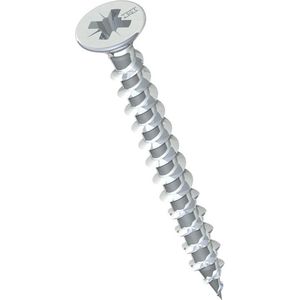 HECO TOPIX-Plus spaanplaatschroef 2,5x12mm - platkop - verzinkt - voldraad - PZD 1 - 60005 (Per 200 stuks)