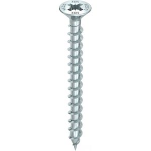 HECO TOPIX-Plus spaanplaatschroef 4x12mm - platkop - verzinkt - voldraad - PZD 2 - 60350 (Per 200 stuks)