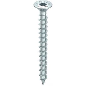 HECO TOPIX-Plus spaanplaatschroef 5x45mm - platkop - verzinkt - voldraad - HD-20 - 60887 (Per 200 stuks)