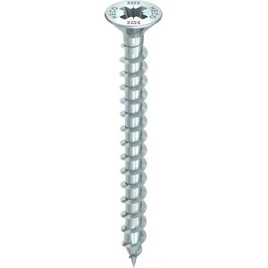HECO TOPIX-Plus spaanplaatschroef 5x80mm - platkop - verzinkt - voldraad - PZD 2 - 60952 (Per 200 stuks)