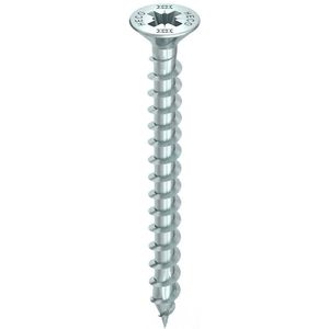 HECO TOPIX-Plus spaanplaatschroef 6x60mm - platkop - verzinkt - voldraad - PZD 3 - 61049 (Per 200 stuks)