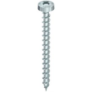 HECO TOPIX-plus schroeven - rondkop verzinkt - 6x60 mm - PZ3 - voldraad - 200 st