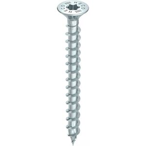 HECO TOPIX-Plus spaanplaatschroef 6x120mm - platkop - verzinkt - voldraad - HD-30 - 61128 (Per 100 stuks)