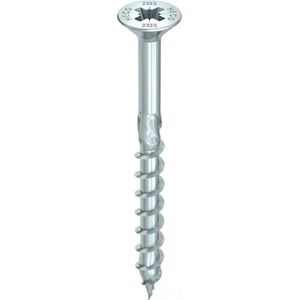 HECO TOPIX-plus schroeven - platkop verzinkt - 6x130/72 mm - PZ3 - deeldraad - 100 st