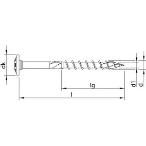 Heco - Topix+ Tellerkopschroef - Verzinkt - 8x360mm - 50 Stuks