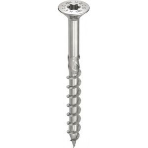 HECO TOPIX-plus schroeven - platkop RVS A2 - 4x30/18 mm - Torx T-20 (HD20) - deeldraad - 200 st