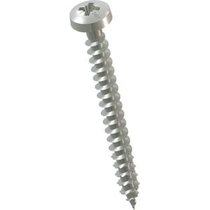 HECO TOPIX-Plus Spaanplaatschroef 4x30mm - Cilinderkop - RVS - Voldraad - PZD 2