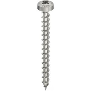 HECO TOPIX-plus schroeven - rondkop RVS A2 - 4x35 mm - PZ2 - voldraad - 200 st