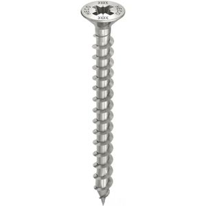 Heco Topix+ Spaanplaatschroef Platkop 4,5x35 voldraad Pozidrive2 - RVS - 200 stuks