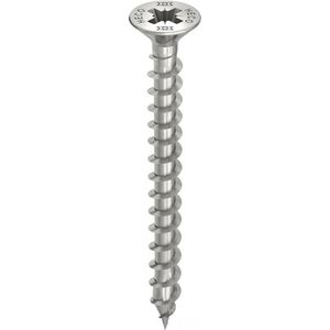 HECO TOPIX-plus Schroeven - Platkop RVS A2 - 5x30 Mm - PZ2 - Voldraad - 200 St