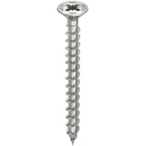 HECO TOPIX-Plus spaanplaatschroef 5x45mm - platkop - RVS - voldraad - PZD 2 - 61751 (Per 200 stuks)