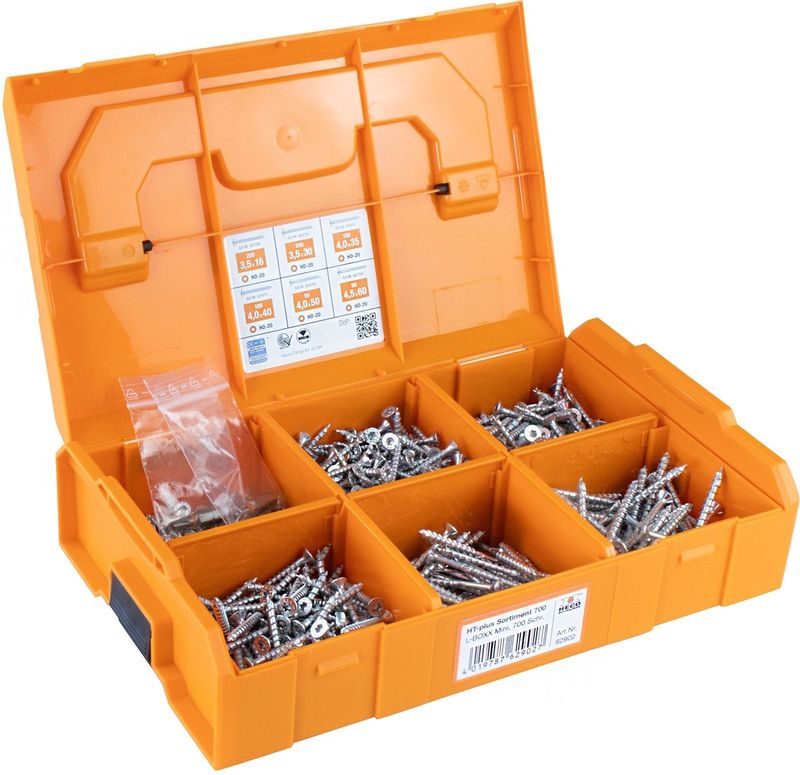HECO-TOPIX-plus Assortimentskoffer - Houtschroeven - 700 Stuks - L-Boxx Mini