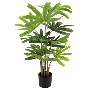 Kunstpalm Rhapis Excelsa kiespalm Raphiapalm in pot, hoogwaardige decoratieve plant, groene plant, kunstboom, kamerplant, kunstplant, planten, decoratieve boom, bomen, henneppalm, kantoorplant,