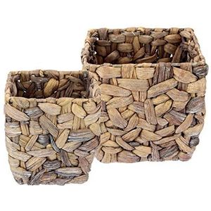 Lot de pots en jacinthe d'eau - Pot de fleurs - Pot de fleurs - Pot de fleurs - Pot de fleurs - Pot décoratif tressé - Pot décoratif - Pot de fleurs pour fleurs artificielles et plantes