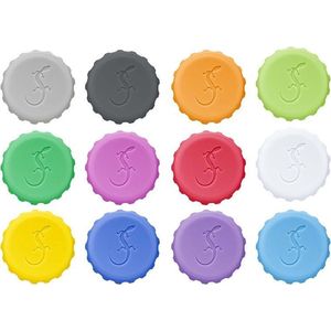 Lurch Bierfles Dop Herbruikbaar - Siliconen - Ø3 cm - Set van 12 Stuks - Multi Color