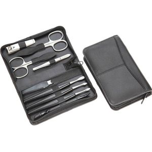 Hans Kniebes Zonneschijn Manicure-Etuis Manicure-etui, nappa, schapenleer zwart, roestvrij