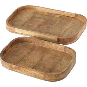 Dienblad - Hout - Rond - Naturel