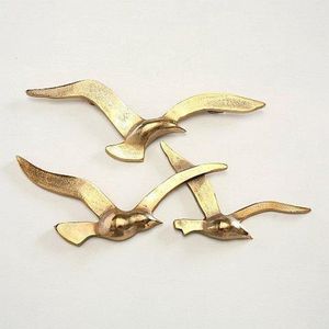 Wand - Decoratie - Vogels - Goud - 35 cm
