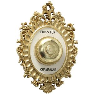 Boltze - Muurdecoratie Bel - Goud - Press for Champagne - Feestaccessoires