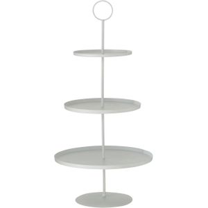 Boltze Home Etagère Samona metaal H60cm Wit 3 laags