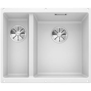 Blanco - Subline 340/160 - Silgranitspüle, 56x46 cm, Spülbecken rechts, Weiß 523562