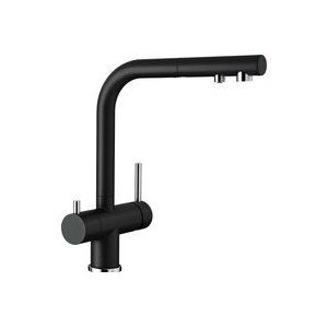 Fontas s ii - Küchenarmatur mit ausziehbarer Brause und Filterfunktion, Schwarz 526158 - Blanco