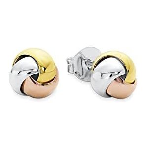 Amor Stud oorbellen Dames Oorsieraden, 0,7 cm, Tricolor, Geleverd in een juwelen geschenkverpakking, 9618316