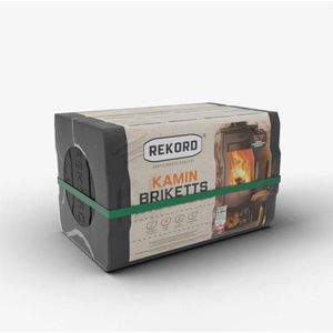 Bruinkool briketten - bruinkool - 1x 18 stuks - rekord bruinkool  briketten - haardhout - kachel - 10 kg.