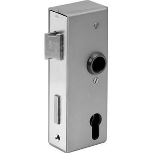 AMF Smalle behuizing (141U-14464) Blank (zonder handvat cilinders) met slot 143U-14241, Zilver