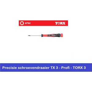 PRECISIE SCHROEVENDRAAIER TX 3 - ELECTRONICA TORX 3 - PROFI - ATHLET - PROFI KWALITEIT (DUITS)